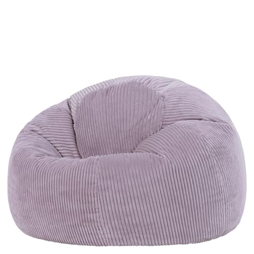 Icon Kingston Sitzsack Cord mit Füllung, Lila