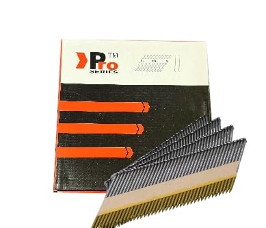 Mixed Pack 90mm + 75mm + 65mm + 50mm Galvanised Ring Framing Nails,Clipped D-Head, 2080nails, Compatible withDEWALT 18v Cordless DCN692 and Paslode