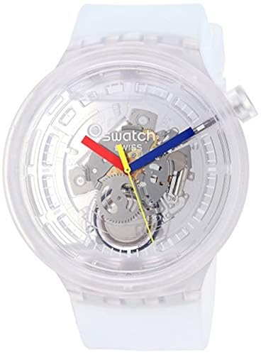 Swatch Big Bold Quartz Silicone Strap, Transparent, 25 Casual