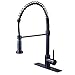 Votamuta Best Modern High Arch Pull Down Pre Rinse Pull Out Sprayer Single Handle Kitchen Sink Faucet with Deck Plate,Oil Rubbed Bronze