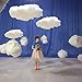 Morenitor Hanging Decorations, 1 Pcs Creative Floating Cotton Cloud Shape Decoration Supplies Gifts for Stage Home Party Kindergarten Store Children's Room, 50x30x30cm