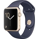 Apple New Watch Series 1 42mm Smart watch (Gold Aluminum Case, Midnight Blue Sport Band)