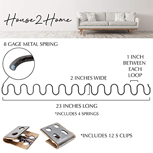 House2Home 23" Couch Spring Repair Kit to Fix Sofa Support for Sagging