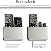 TotalMount Universal Remote Control Holder – Attaches to Wall or Back of TV – Compatible with All TV Remotes (Premium White, Large Two Pack)