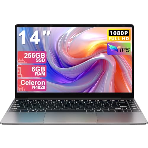 NOTODD Ordinateur Portable 14 Pouces Win11 256 Go Soutien Extension SSD 1TB(TF-512Go) 5000mAh PC Po…