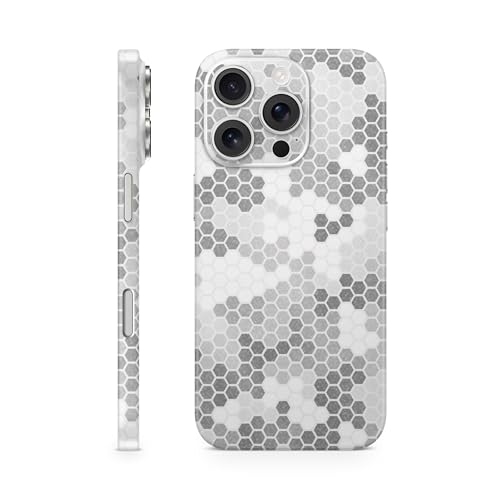 Glossy Glitter Phone Skin Compatible with Apple iPhone 16 Pro - Camo Hexadots -…