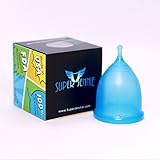 Super Jennie, Top-Quality, Reusable Menstrual Cup, Eco-Friendly Alternative to Tampons, Large, Blue