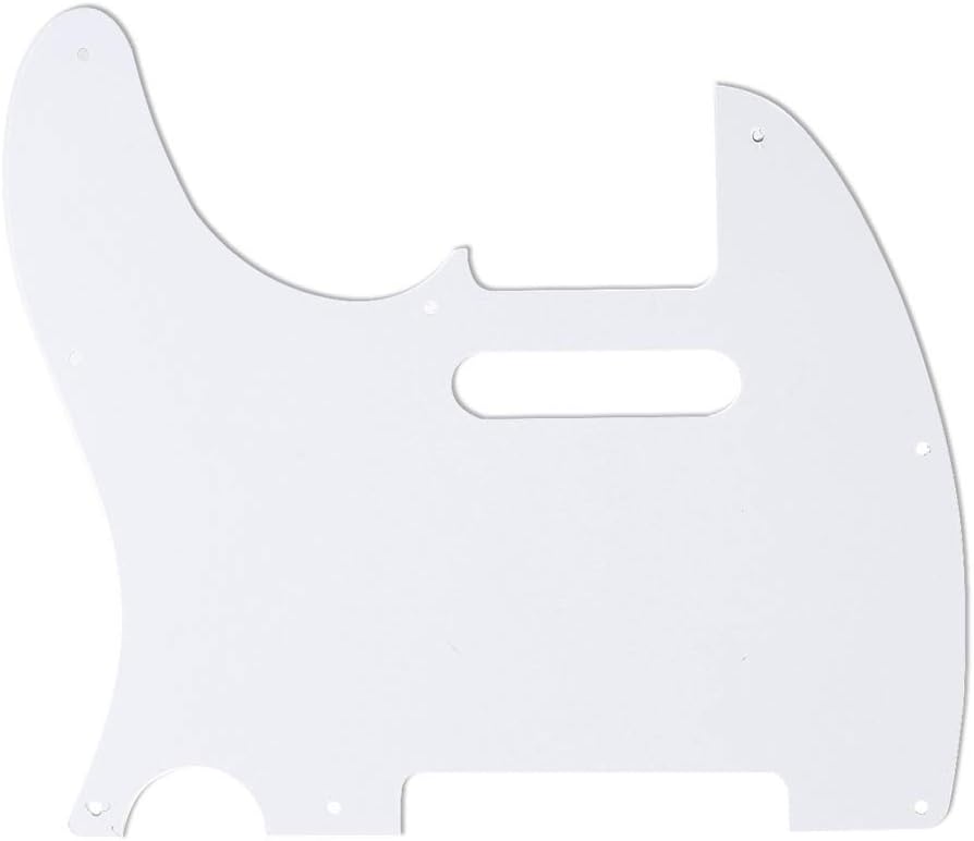 Musiclily Pro 8-Hole Guitar Tele Pickguard for JPN Made Fender Japan Telecaster 3Ply White - Image 3