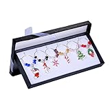 HooAMI Mixed Christmas Wine Glass Charms Cocktail Markers Tags Set of 6