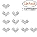 LedPartner LED Strip Connector 10pcs/Pack L Shape Solderless Snap Down 2 Conductor for Right Angle Corner or 90 Degree Connection of 10mm Wide SMD5050 Single Color LED Flexible Strip Lights