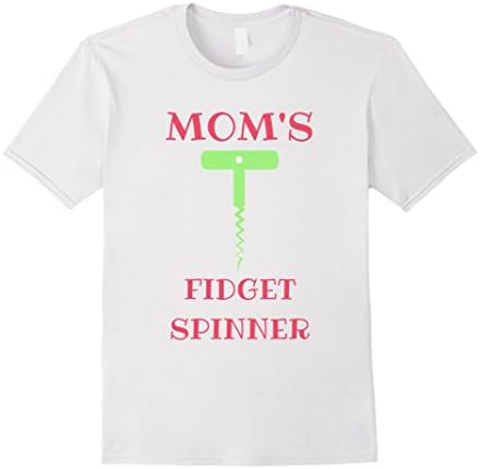 Mens Moms Fidget Spinner Tshirt needs a drink beer Small White
