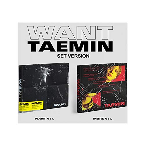 TAEMIN 2nd Mini Album - Want [Random ver.] CD + Folded Poster + photoook+photocard +Paper Toy