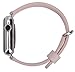 JSGJMY Compatible with Apple Watch Band Women Men Genuine Leather Replacement Strap for iWatch Series 5 4 3 2 1 Sport Edition (Soft Pink, 42mm 44mm M/L)