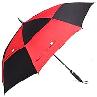 Z ZAMEKA Golf Umbrella - 62 Inch Windproof Umbrellas Automatic Open with Sun Protection - Large Oversize Double Canopy Vented Rain Umbrellas for Men and Women (Golf 62 Inch Black/Red)