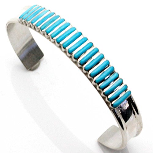 L7 EnterprisesZuni Inlay Bracelet by Shekya | 5 1/2" Tip to Tip (Fits a Wrist of up to 6.75" in Circumference) (Multi-Color)