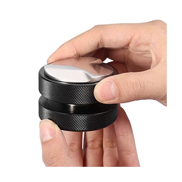 Tarente Kaffee Tamper 51mm, Tamper 51mm, 51mm Edelstahl-Kaffee Tamper Basis Kaffeebohne Presse Werkzeug Schwarz (DREI… – Bild 8