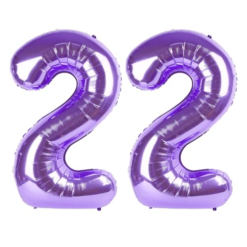 Purple Number 22 Balloon