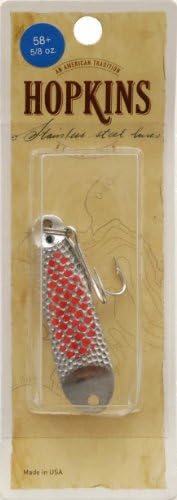 HOPKIN Shorty Plus 5/8-Ounce Holographic Fishing Spoon, Silver/Pink