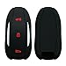 2Pcs Keyless4U Silicone Key Fob Remote Cover Case Holder Protector for Tesla Model S/Model 3
