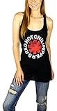 Red Hot Chili Peppers Womens Long Racerback Tank Top Black