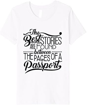 Kids Travel Travelers Gifts T-Shirt The Pages Of A Passport 12 White