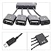 4 in 1 Micro USB HUB Adapter with Power,Mixtecc Charging OTG Host Cable Cord Adaptor Connector for Samsung Galaxy HTC Android Smart Phone Tablet Supports OTG Function