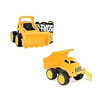 Tuff Trux [2-Pack Set Earth Movers Construction Vehicles 6" Dump Truck & Bulldozer Toy