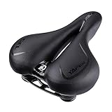 EraseSIZE Comfortable Wide Big Bum Exercise Bike Seat Cover & Gel Padded Bicycle Saddle Cushion for Women Men – Fits Cruiser and Stationary Bikes, Cycling