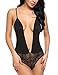 Avidlove Women Sexy Lingerie Teddy Deep V Lace Babydoll Bodysuit