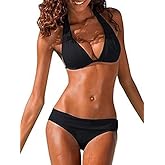 Womens Halter Padded Top Push up Bikini Set Two Piece Bathing Suit