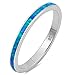 Oxford Diamond Co Created Blue Opal Band .925 Sterling Silver Ring Sizes 8
