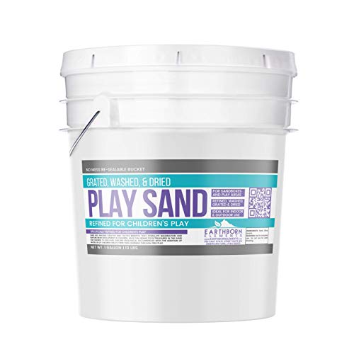 Earthborn Elements Play Sand, 1 Gallon Bucket (13 lb),, Building & Molding, Promotes Creativity, Sandbox & Play Areas, Indoor/Outdoor, Resealable Bucket