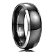 King Will 8mm Tungsten Carbide Ring Gold Wedding Band Domed Sandblasted Finish High Polished Edge Comfort Fit 11.5