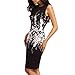 h Women Dress,Haoricu Elegant Retro Summer Women Sleeveless Bodycon Ladies Evening Party Dress (S, Black)
