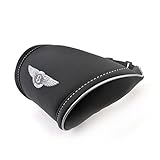 Black Neck Support Pillow Headrest Neck Cushion with Embroidered Grey Emblem Car Interior Accessories Compatible for Bentley Great idea for a Gift to The Driver!