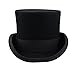 Ztl Unisex Wool Felt Top Hat Victorian Style Hatter Top Hat Vivi Magic Hat Performing Cap Black
