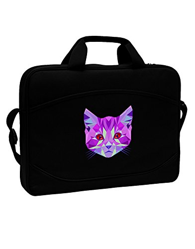 TooLoud Geometric Kitty Purple 15" Dark Laptop / Tablet Case Bag