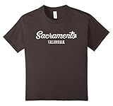 unisex-child Sacramento T Shirt - California Souvenir Landmark Gift Shirt 10 Asphalt