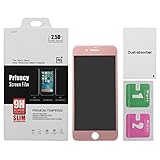 BuySShow Curved iPhone 7 Plus Privacy Screen Protector 5.5 inches Privacy Screen iPhone 7 Plus privacy tempered glass Anti Spy 0.3mm 9H Hardness Full Screen (Rose gold)