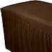 ForPro Premium Table Skirt for Massage Tables, 32.25” W x 73” L x 22” H, Chocolate