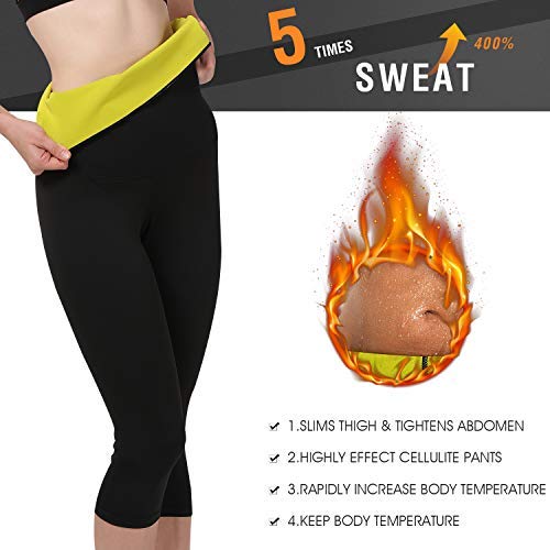 Gowhods Women Slimming Body Shaper Sauna Sweat Suit Kutting Weight Loss Pants for Women Neoprene Hot Body Shaper Fat Burner - 4XL - Thumbnail 2