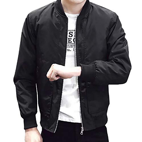 Hot Sale! Men's Winter Warm Jacket Slim Fit Lightweight Softshell Flight Bomber Jacket Coat Tops - Thumbnail 4