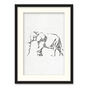 Black Paper Framed Canvas Wall Art...