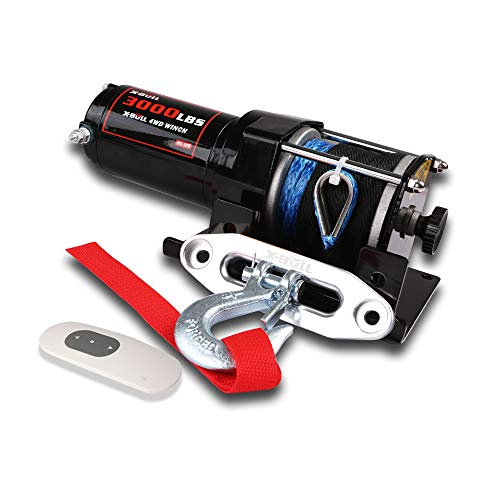 X-BULL 12V 3000LBS/1361KGS Electric Winch Synthetic Rope 10Meter Wireless ATV 4WD