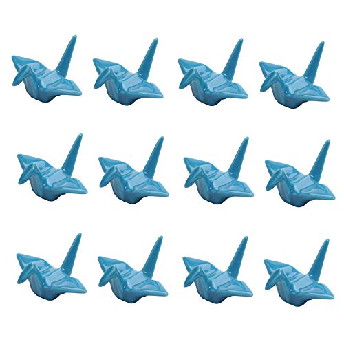 JapanBargain 2157x12 Crane Chopstick Rest Regular Blue x12