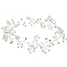 Jaciya Crystals Wedding Headband Bridal Headpieces for Bridesmaid and Flowergirls, 19.7 inches Hair Vine and Headpiece Pearls Silver Hair Accessories for Women (Silver)
