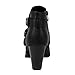 Forever Women's Buckle Strap Block Heel Ankle Booties, Black PU 8