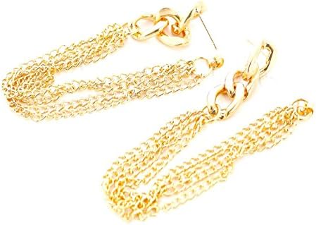Victorian Ladies jewellerynstyle Gold Metal Chain Earrings for Women