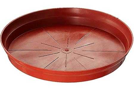 Plastic Pot Saucer, Base Plate Planter Tray, White, 9 Inch Dia, 6 Pieces