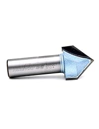Shank Woodworking - Punta de carburo de 90 grados, 2 flujos, V-Groove